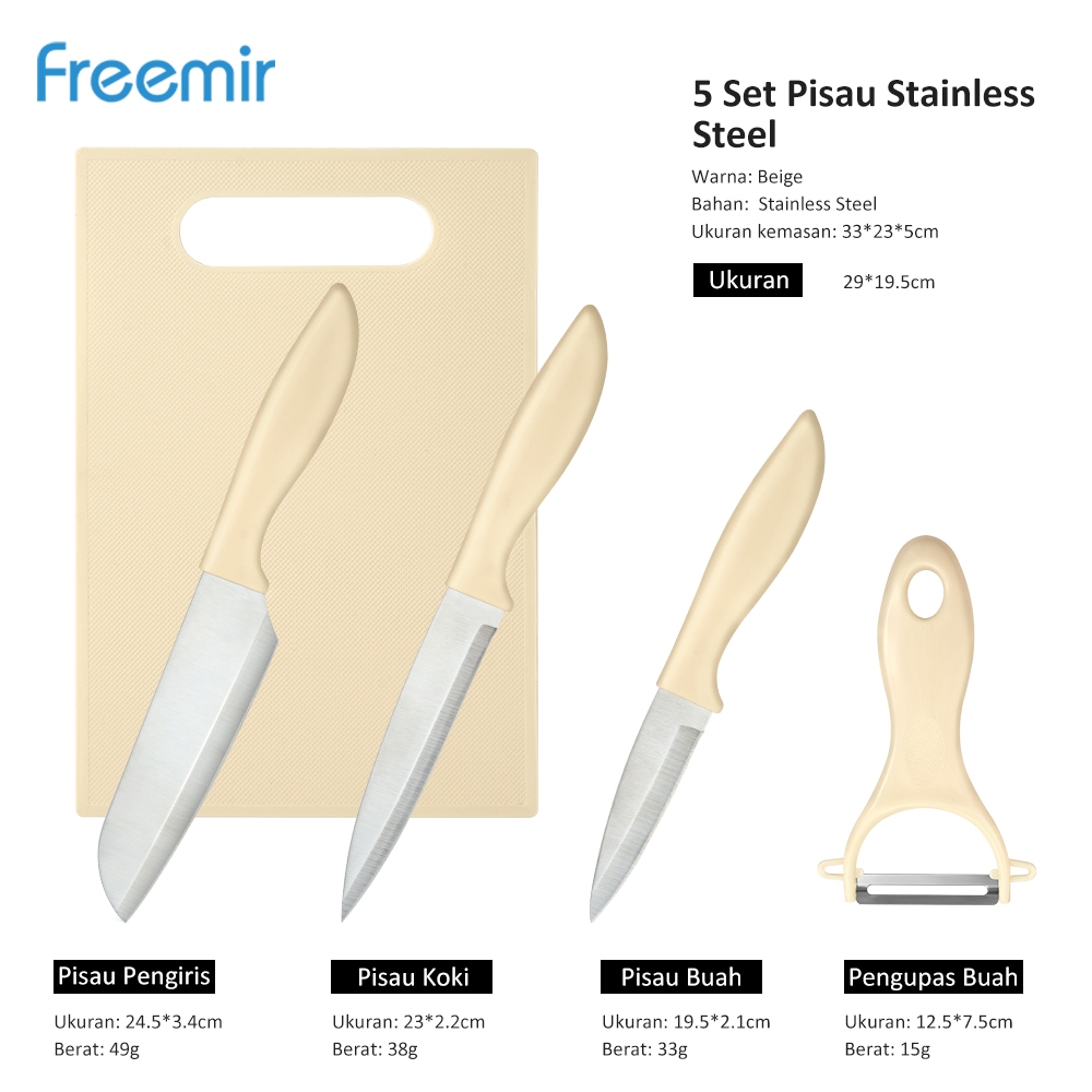 freemir Pisau Dapur Premium Baja Anti Karat Pisau Daging Pisau Serbaguna