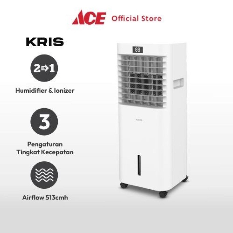 Ace Kris 8 ltr Evaporative Air Cooler 513Cmh Ice Conditioner Pendingin Ruangan Penyejuk Udara Kipas 
