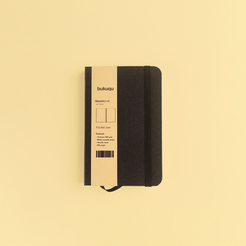 

KODE O19J bukuqu Sketchbook A6 2 gsm Hardcover PortraitNotebook gambar Lukis Cat Air Buku Sketsa Pocket