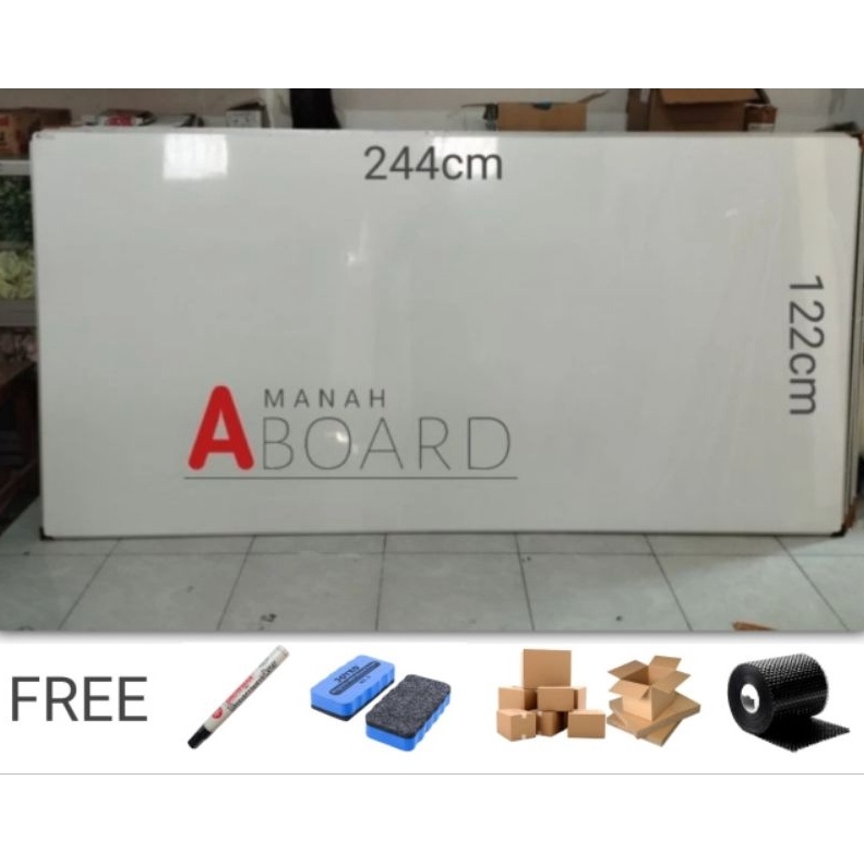 

KODE G94C Papan tulis whiteboard jumbo 2 sisi hitam putih 122cm x 244cm