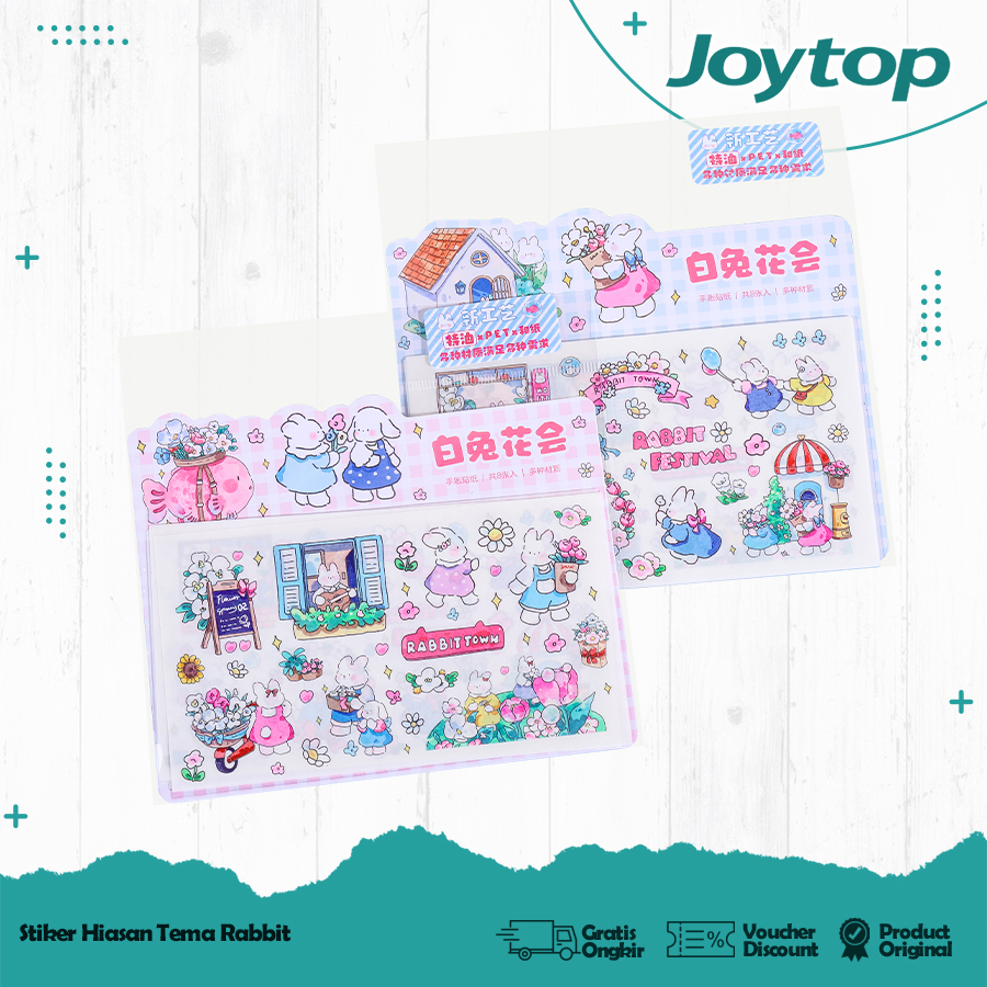 

JOYTOP 8PCS Stiker Lucu Karakter Rabbit DIY