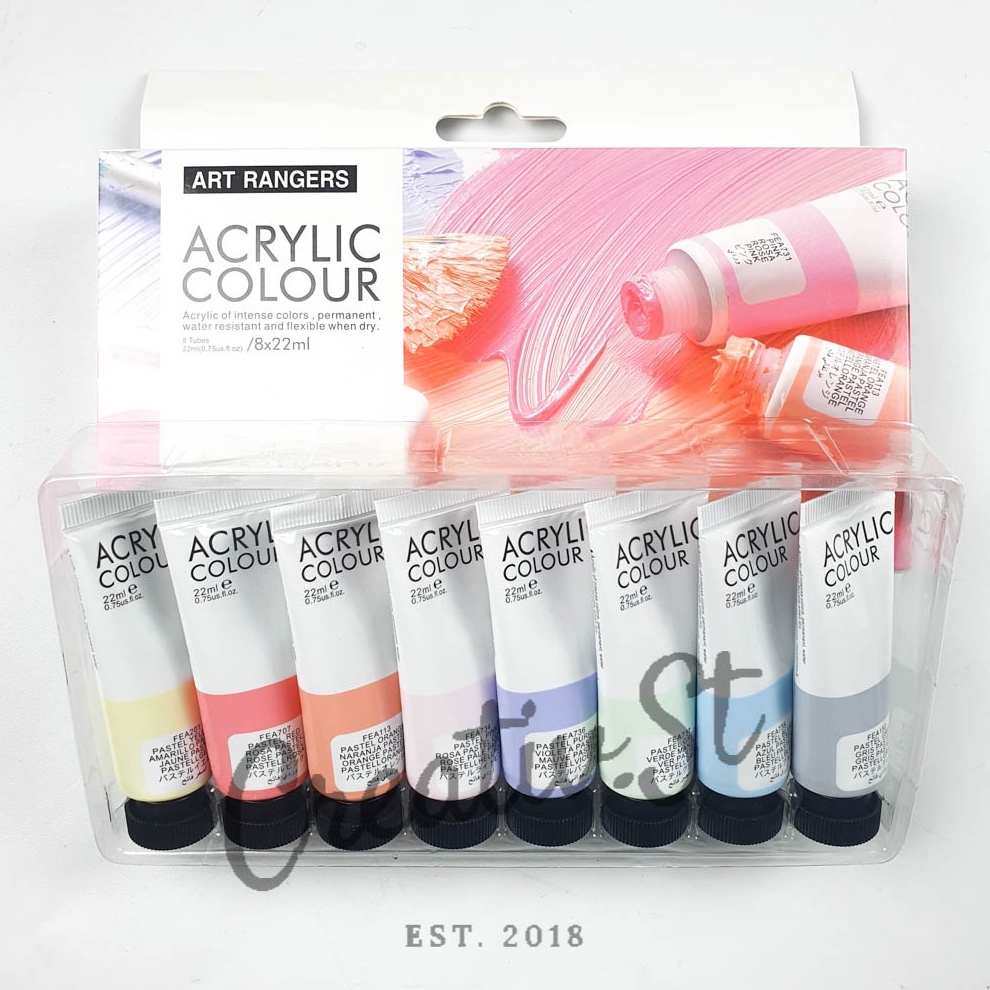 

KODE Q54C Art Rangers Cat Acrylic Pastel 8 Warna Set Akrilik Paint Lukisan