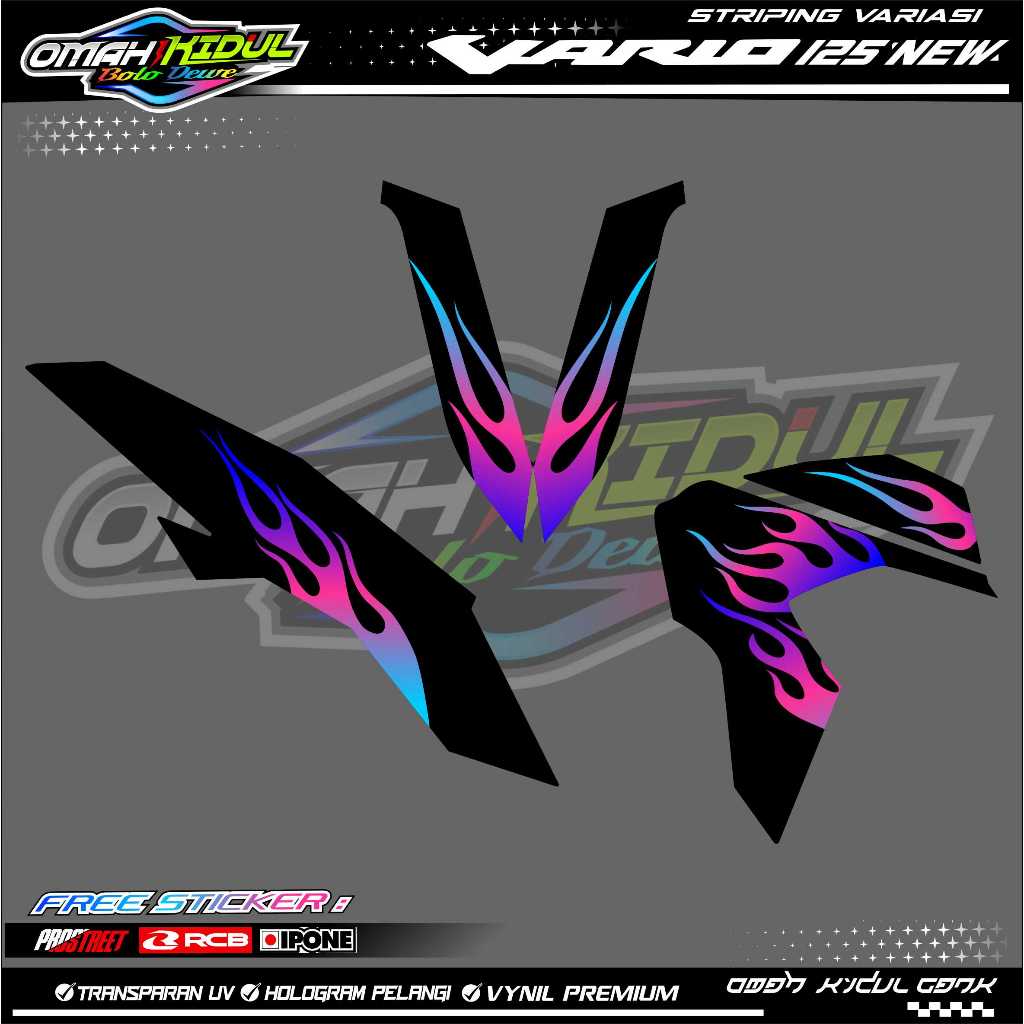 STRIPING VARIASI HONDA VARIO 125 NEW / STICKER LIST MOTOR VARIO 125 NEW API