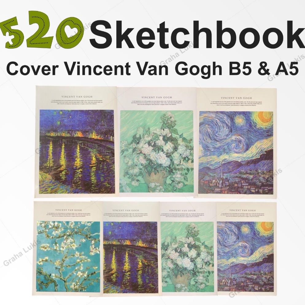 

KODE J36R Sketchbook Cover Vincent Van Gogh B5 A5