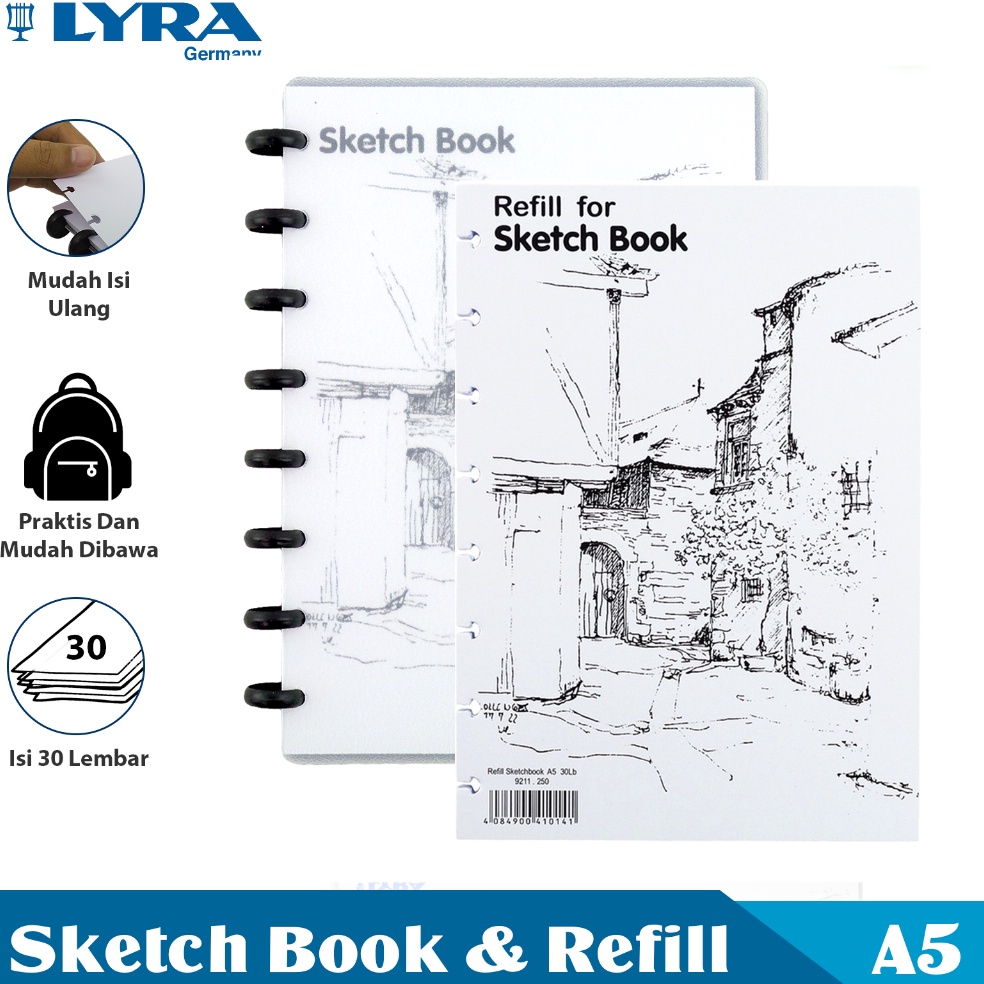 

KODE D18J LYRA COMBO 2 Buku Sketsa dan Refill Ukuran A5 3 Lembar Sketch Book Binder Buku Bergambar LYR92125