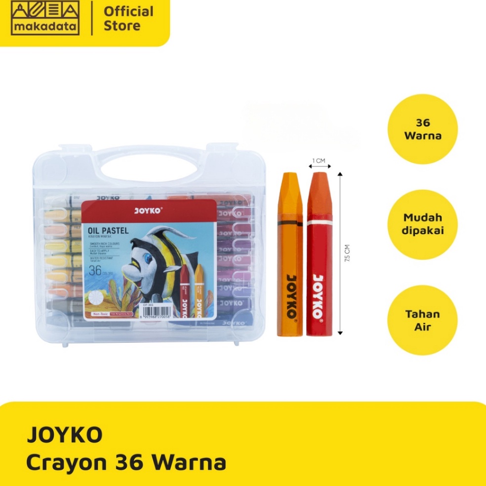

KODE F39Z CRAYON OIL PASTELJOYKO ISI 36 WARNA MURAH