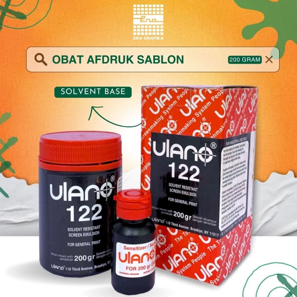

KODE K16L OBAT AFDRUK SABLON ULANO 122 SOLVENT BASE 2GR
