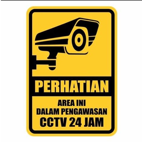 

KODE V49H Sign Perhatian CCTV 24 Jam Plat Alumunium12mm