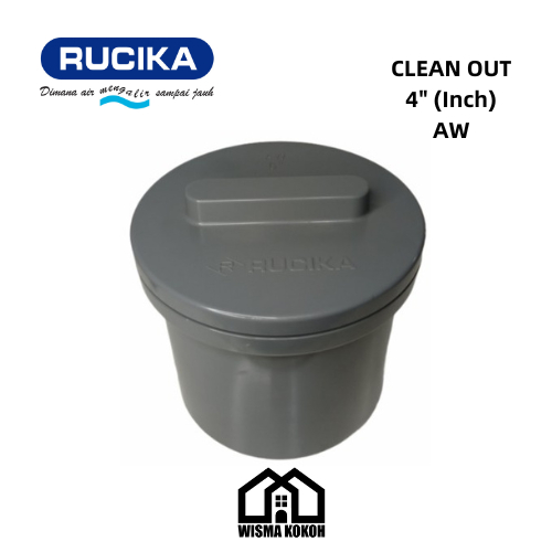 RUCIKA TUTUP SEPTIC TANK / CLEAN OUT PVC 4" (Inch) AW