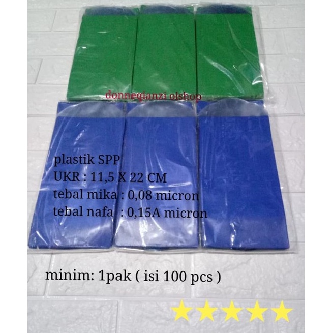 

KODE B16O plastik SPP plastik iuran 115 X 22 CM minim 1 pak isi 1pcs