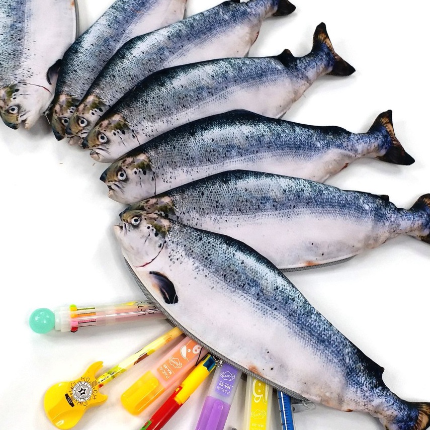 

KODE E9C Tempat Pensil Salmon untuk yang hobby mancing dan ikan bergizi