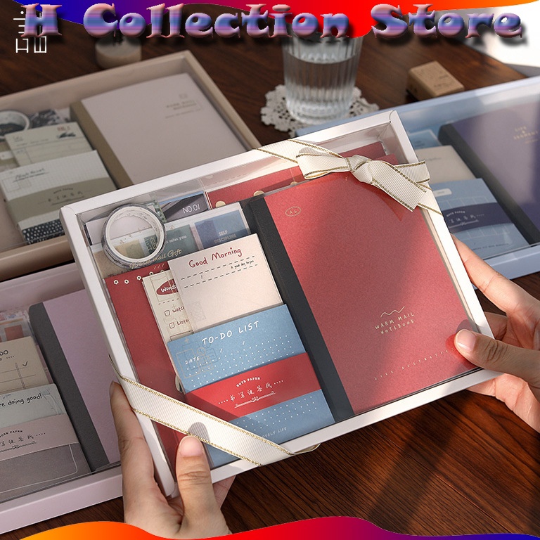 

KODE Q68E 155pcs122pcsJournal Kit Set Gift Box Paket Set Agenda Notebook lucudiary lucu Buku Tulis Catatan Karak