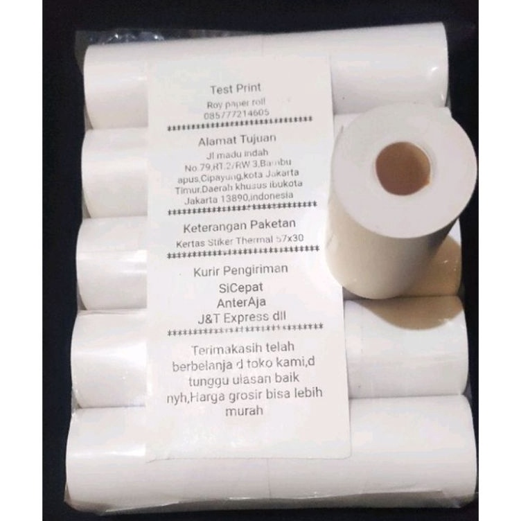 

KODE L3G Kertas Thermal Stiker Label 58 x 3mm Paket 1 pcs Cocok Untuk Resi Pengiriman Dll