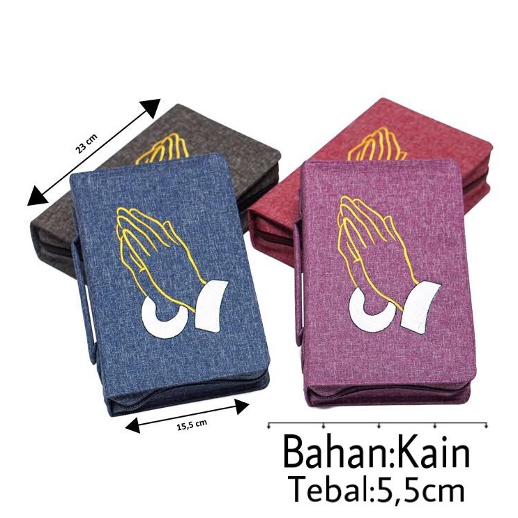 

KODE N43R Sampul Tas Cover Alkitab Sampul Kidung Jemaat Besar Tangan Berdoa Sampul Kain Buku Rohani
