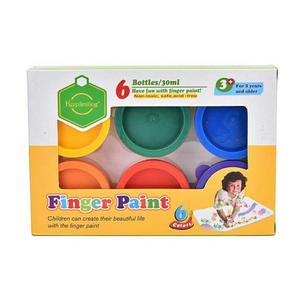 

KODE R85Y Mainan Anak Cat Lukis Washable Finger Paint isi 6 x 3ml
