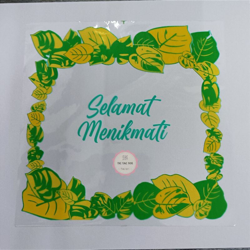 plastik selamat menikmati/plastik penutup kotak/selamat menikmati