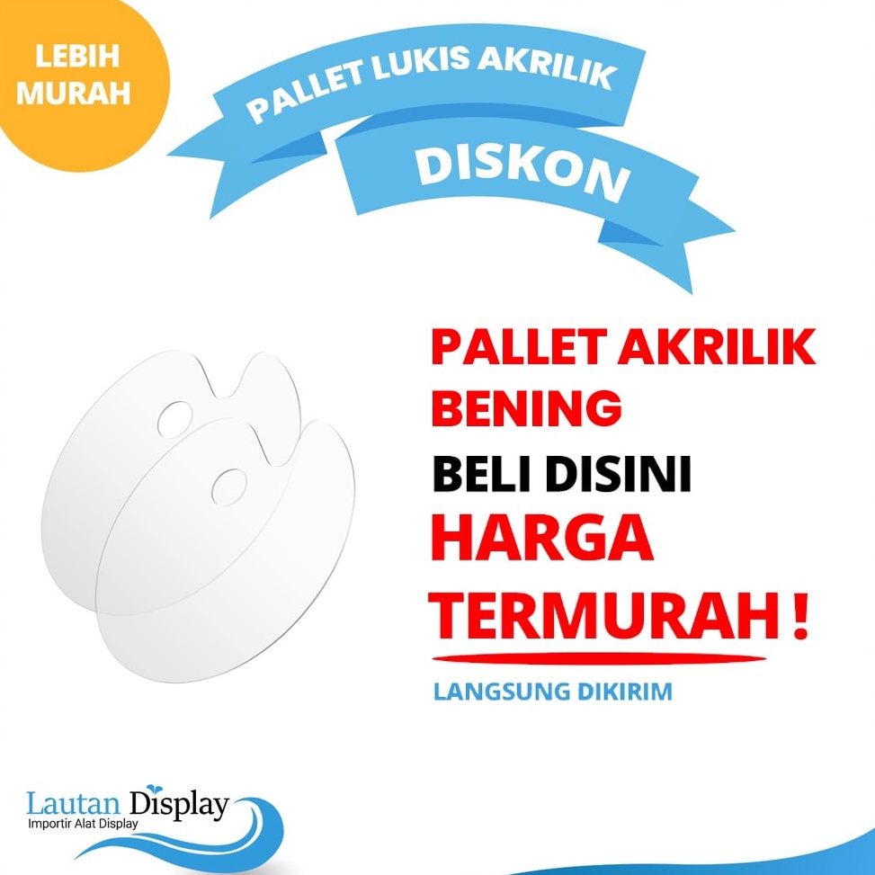 

KODE I48J Palet Lukis Akrilik Cat Air Palette Acrylic Lukis Transparan Oval