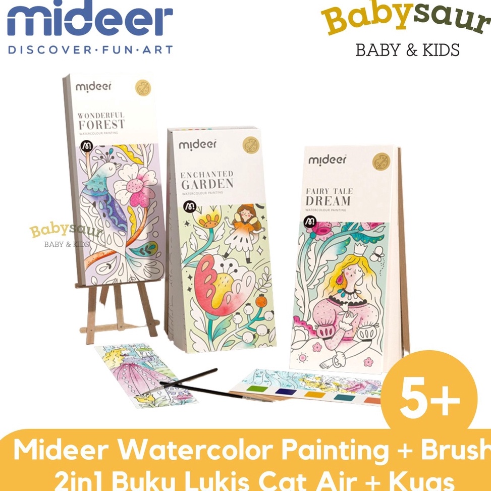 

KODE H75V Mideer Watercolor Painting Book Magic Water Painting Book Color Colour Watercolour Buku Lukis Buku Warna Cat Air Mainan Mewarnai Anak Perempuan Usia Umur 5 6 7 8 9 1 Tahun