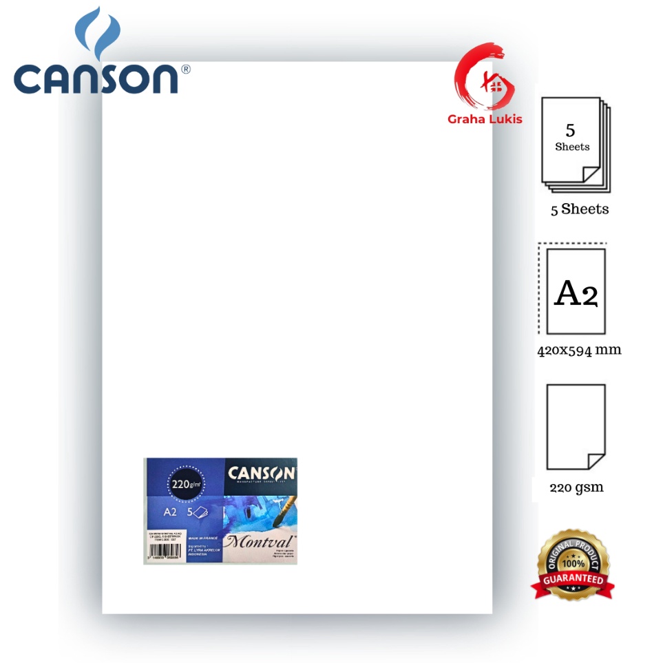 

KODE V42E Canson Montval Watercolour Paper A2 2 gsm 22 gsm