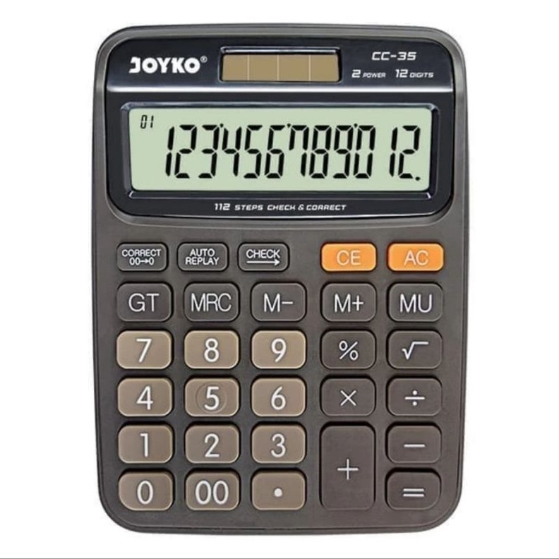 

GEBYAR PROMO JOYKO CC35 CHECK CORRECT CALCULATOR 12Digit Big Display Kalkulator Meja CC 35