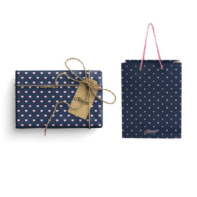 

DAPATKAN Paket Kertas Kado Paper Bag Harvest Gift Set Love Navy