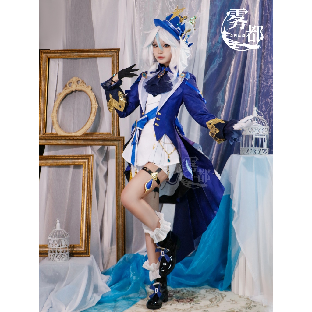 【wudu】 Genshin Impact cosplay Furina cosplay costume and Furina wig / Furina shoes