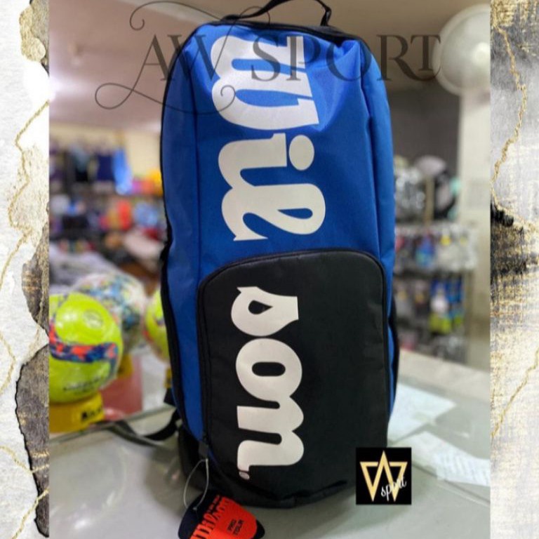 KODE A3O Tas Ransel Tenis Wilson Panjang  Tas Tenis  Tas Raket Wilson Biru