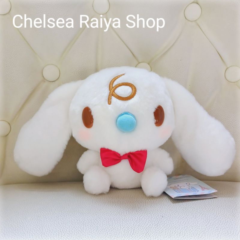 Boneka Plush Furyu Sanrio Milk Cinnamoroll Baby Dot Red Tie 14cm Cinamorol Cinamoroll Cinnamonroll K