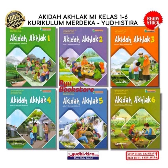 Buku Akidah Akhlak Mi Kelas 1-6 | Kurikulum Merdeka | Yudhistira