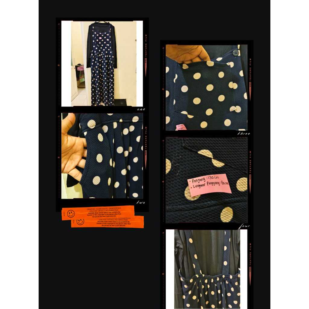 PRELOVED GAMIS POLKADOT GESPER