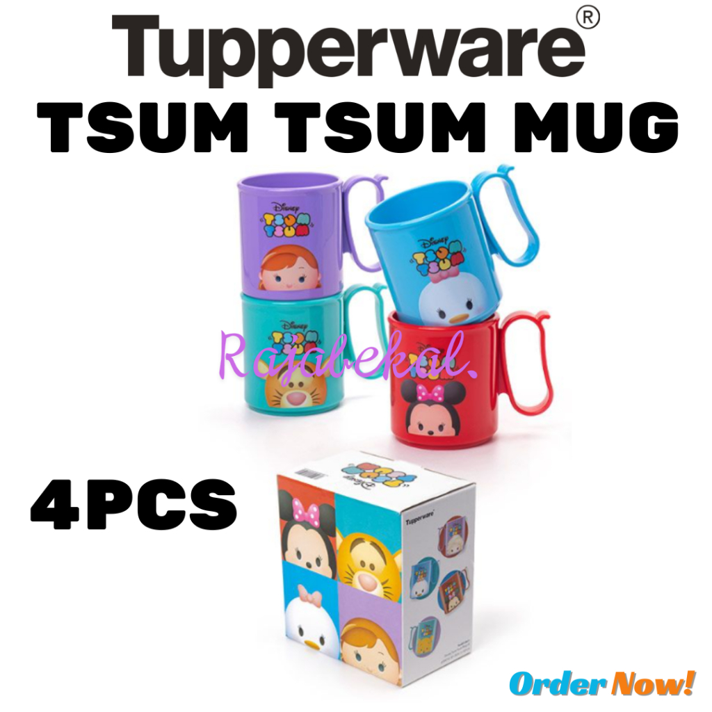 PROMO Tupperware  Disney Tsum Tsum micro mug 4pcs cangkir gelas tupperware PROMO Tupperware  novembe
