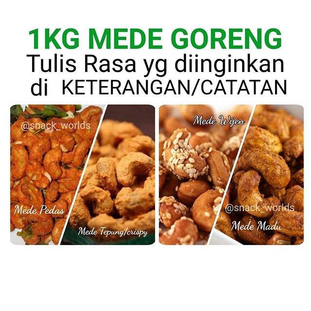 

DISKON AKHIR BULAN 1KG Mede Goreng kacang monyet mete pilih rasa MADU PEDAS THAILAND WIJEN TEPUNG KRISPI