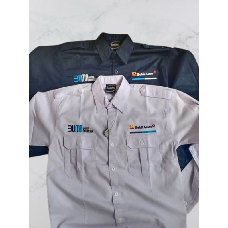 KEMEJA BUMN CUSTOM LOGO PERUSAHAAN BORDIR KOMPUTER