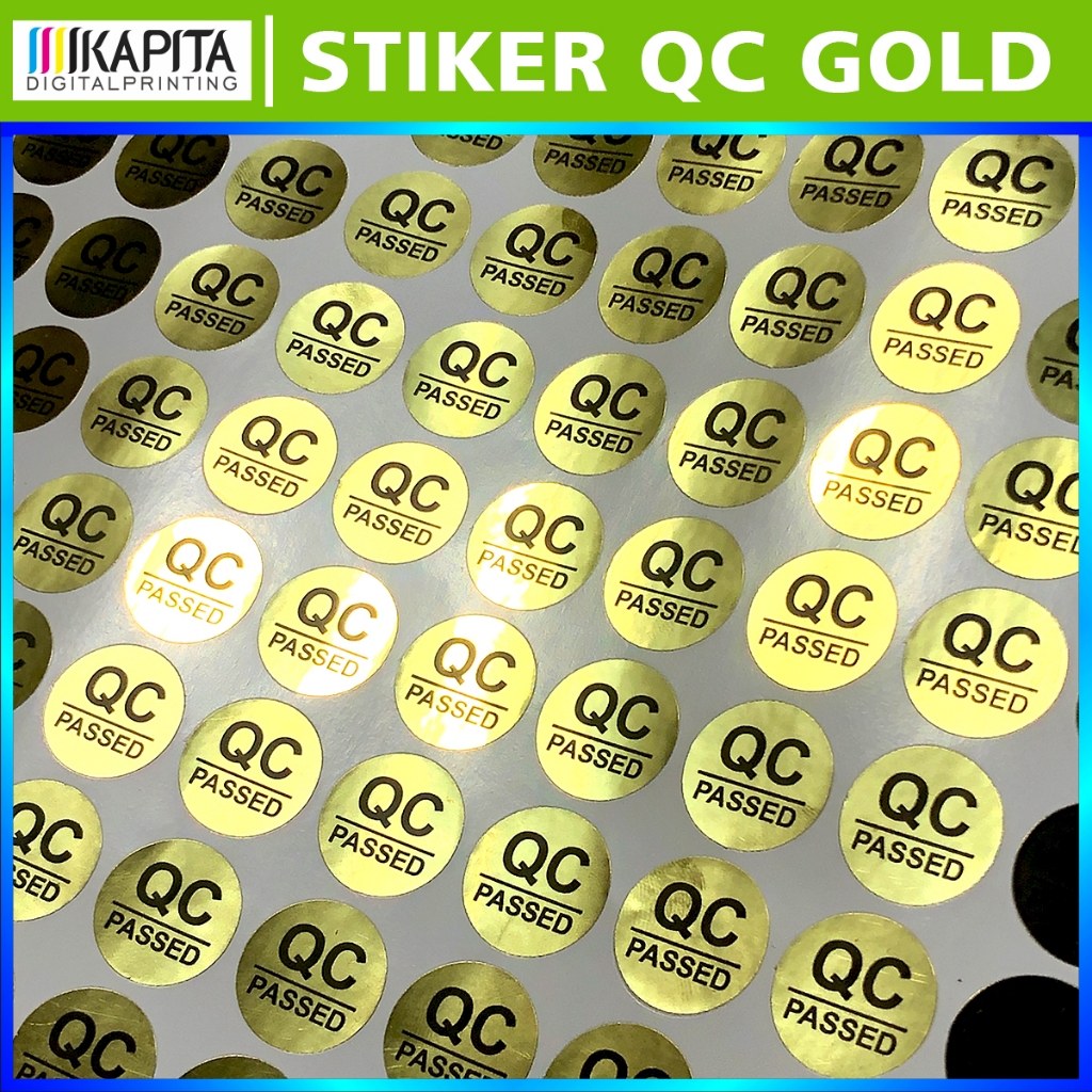 

( isi 250) STIKER QC PASSED GOLD | STICKER QUALITY CONTROL | STIKER QC | stiker Segel