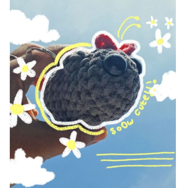 sad hamster crochet // Boneka rajut amigurumi