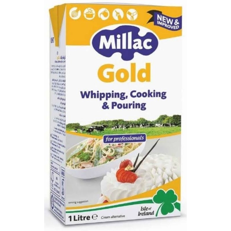 

millac gold whiping, cooking, and pouring 1liter