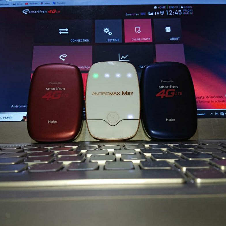 KODE A54W Modem Mifi Andromax M2Y Suport Kartu Smartfren Unlimited 4G LTE B585 B423MHz Pkai Batrey