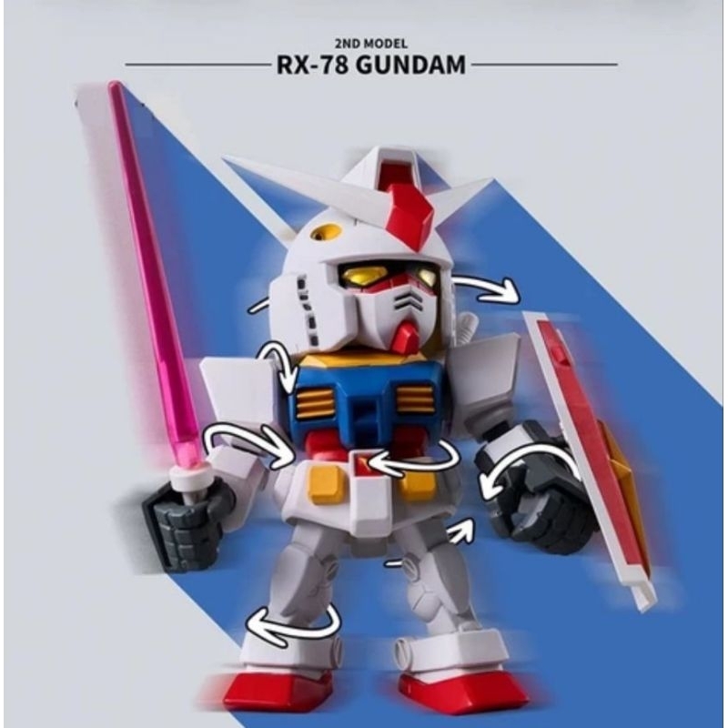 G01-001 Gundam RX-78-2 Beam Saber Shield QMSV Mini Rainbow Ville Action Figure Open Box Confirm