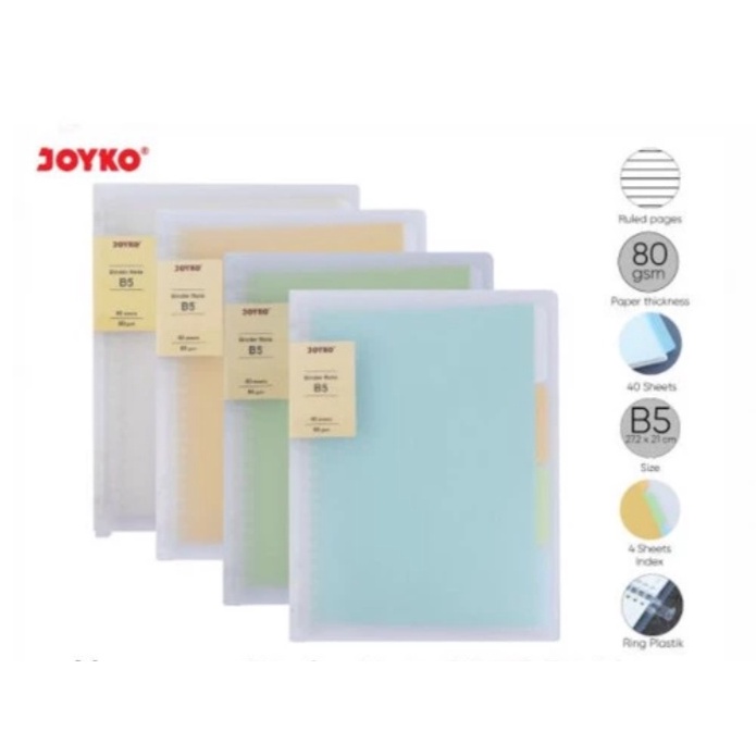 

GROSIR Binder Note Transparan B5TPP144 JOYKO 26 Ring Map Binder B5