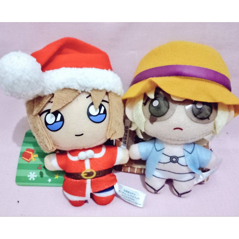 (SALE PART 2) Detective Conan Official Mini Anime Plush Nuigurumi - Ai, Conan, Shinichi, Ran, Amuro,