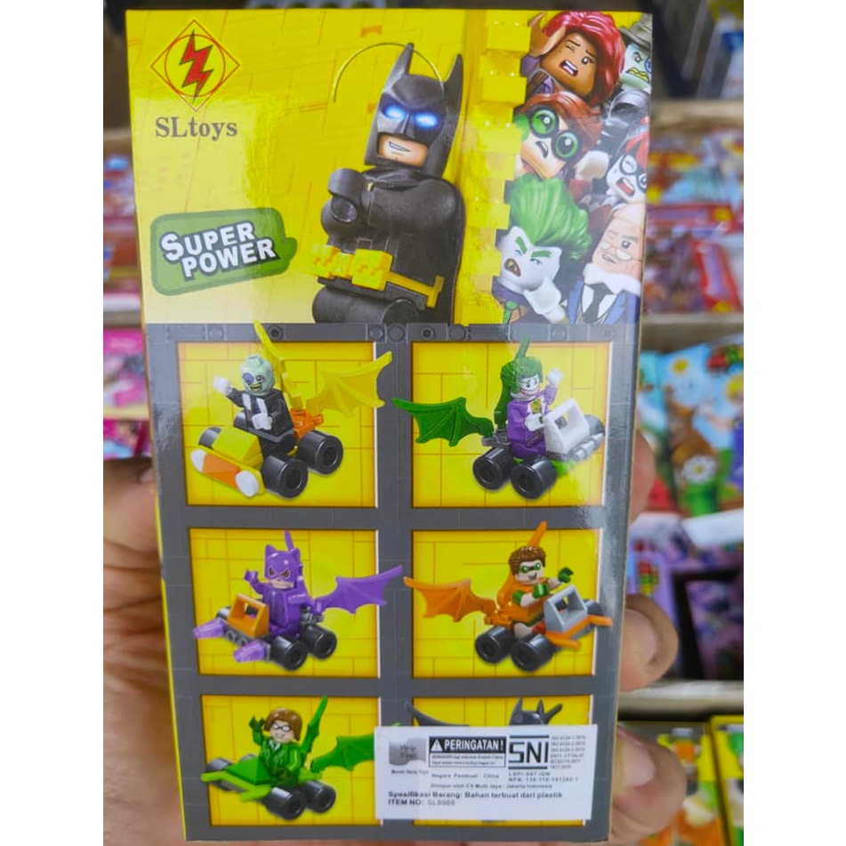 PROMO BESAR Mainan Mini Block Brick Batman Set 6 Pcs