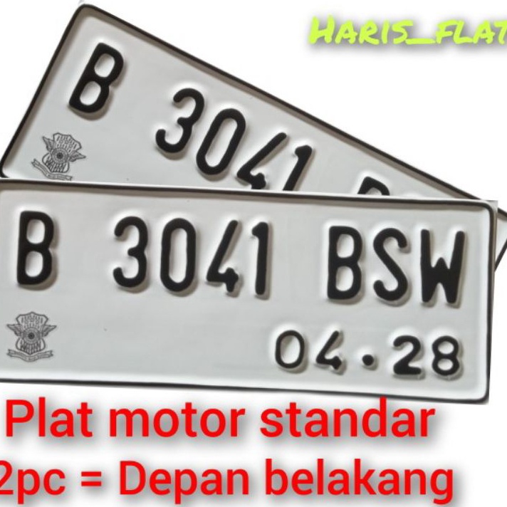 Terbaik PLAT NOMOR MOTOR TERBARU FONT BARU  FONT LAMA STANDAR SAMSAT PROSES KIRIM CEPAT