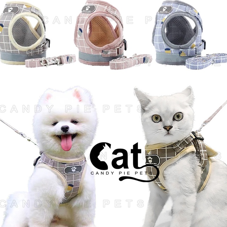 Pusat Grosir  Tali Tuntun Kucing Tebal Rompi Kucing Harness Pengikat Reflektif Aksesoris Hewan