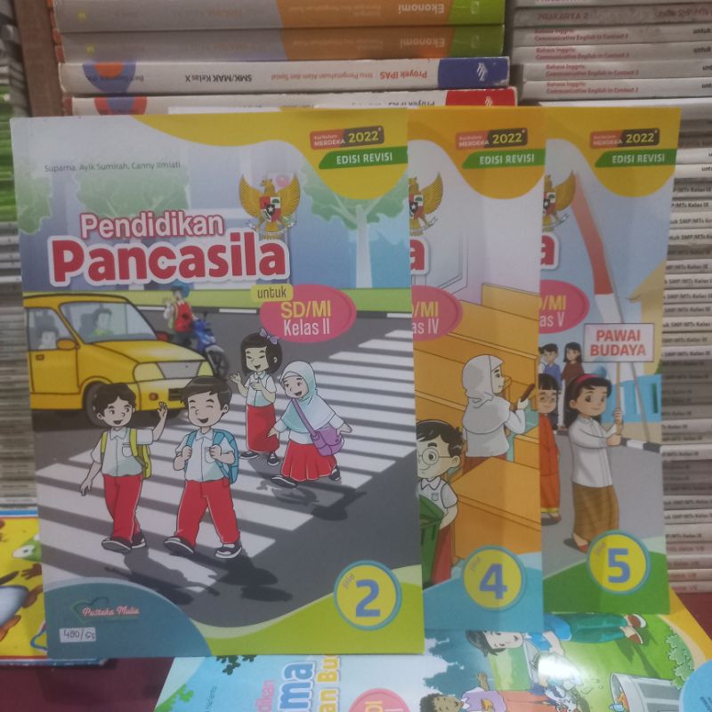 Bekas mulus PENDIDIKAN PANCASILA SD KELAS 2 4 5 kurikulum MERDEKA 2022 edisi revisi PUSTAKA MULIA