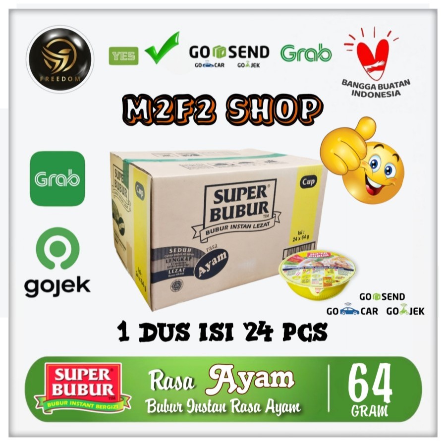

Bubur Instan Super Bubur Seduh Rasa Ayam | Mangkuk Cup - 64 gr Kemasan Karton (Khusus Bluebird/Gosend/Grab)