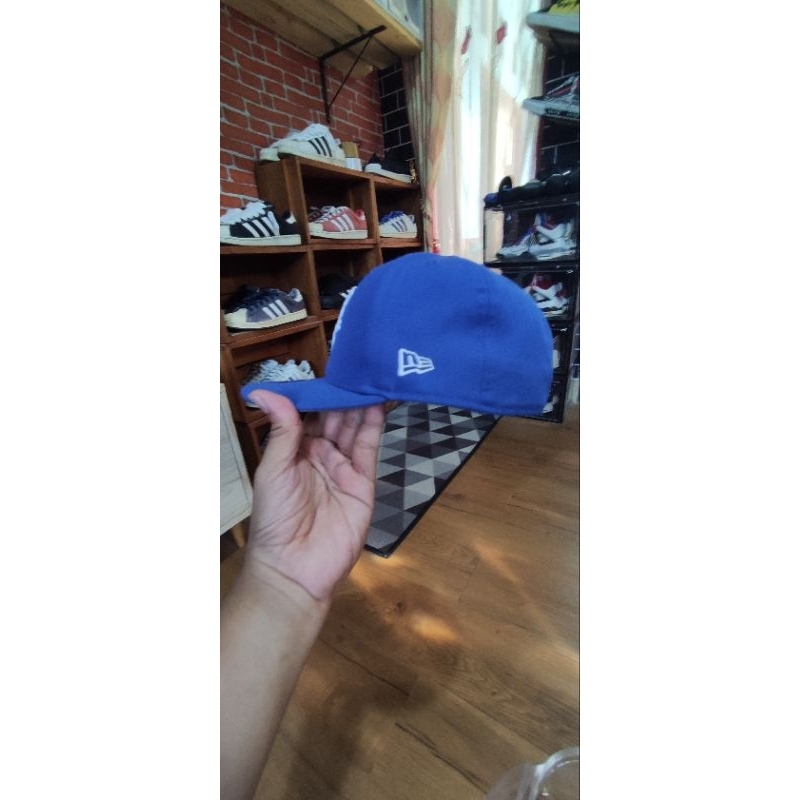 topi new era original sz 7 3/8 warna biru