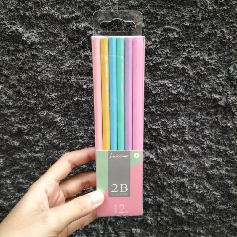 

[LUSIN/12PCS] Pensil 2B MARCO warna 9018