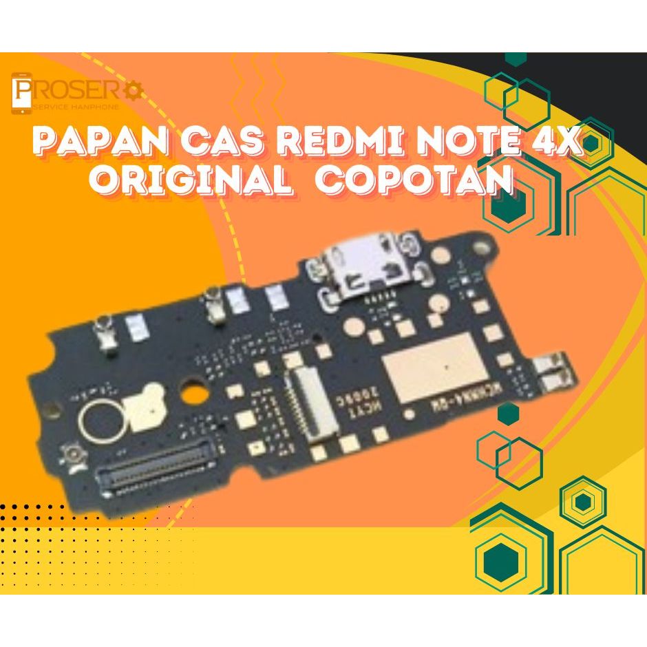 Papan Pcb Konektor + Flexible Cas - for redmi note 4X ORI COPOTAN