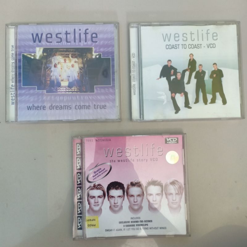 VCD konser Westlife dan The Westlife Story.