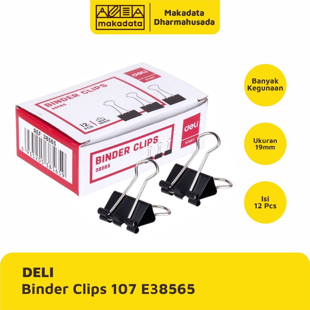 

BINDER CLIPS | KLIP KERTAS DELI 107 E38565 19MM